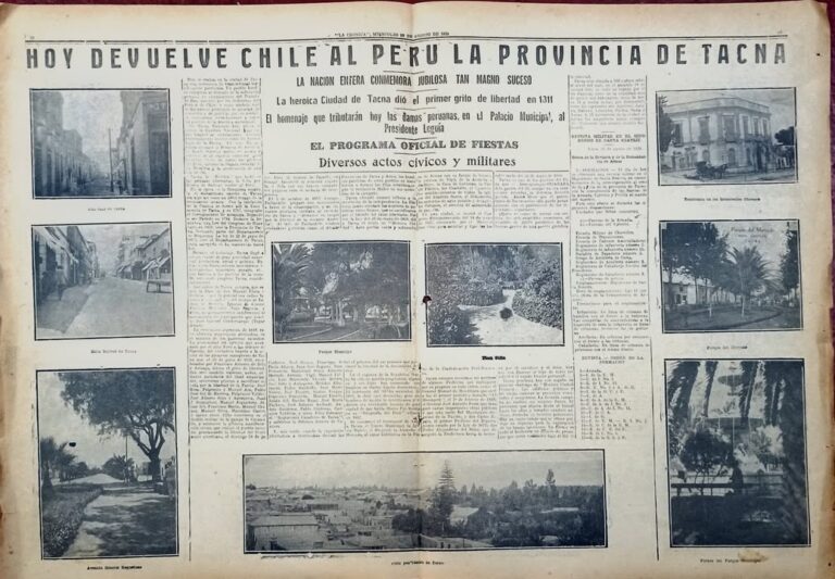 FUE HACE 97 AÑOS QUE TACNA REGRESO AL SUELO PATRIO…