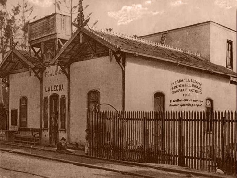 Estacion “la Legua” del Ferrocarril Ingles y Tranvia Electrico (1908)